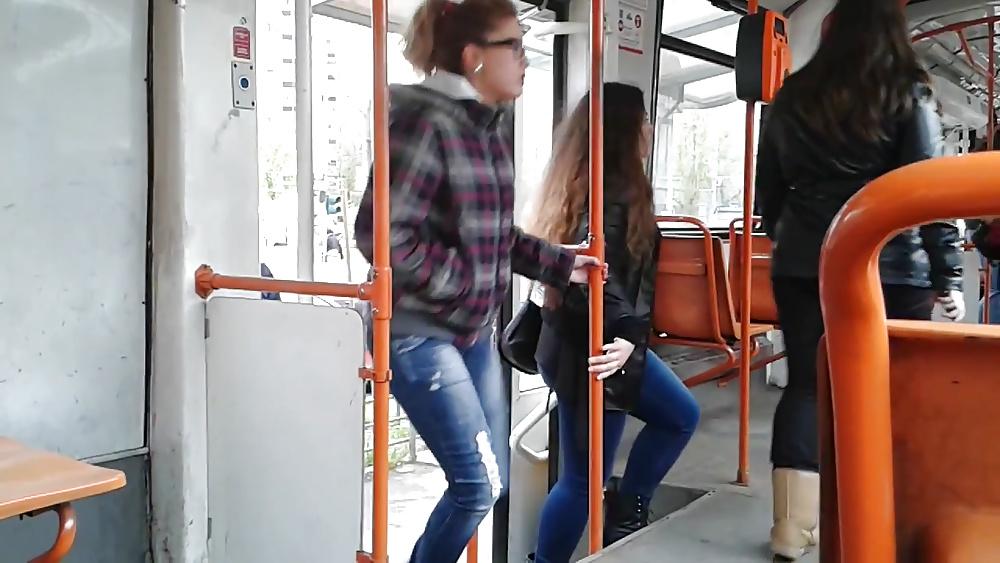 20P Spy old + young in train, bus and tram romanian