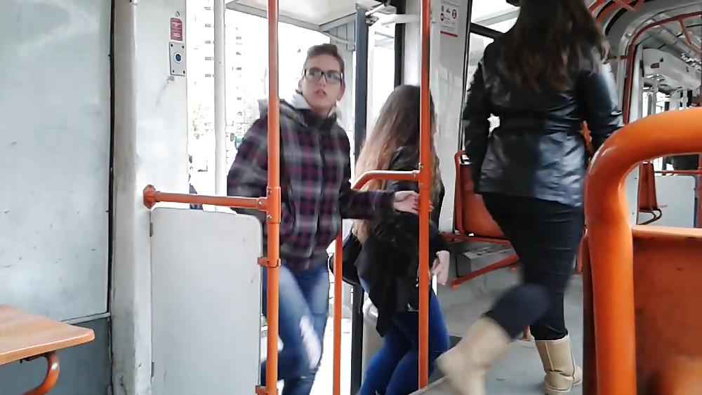 20P Spy old + young in train, bus and tram romanian