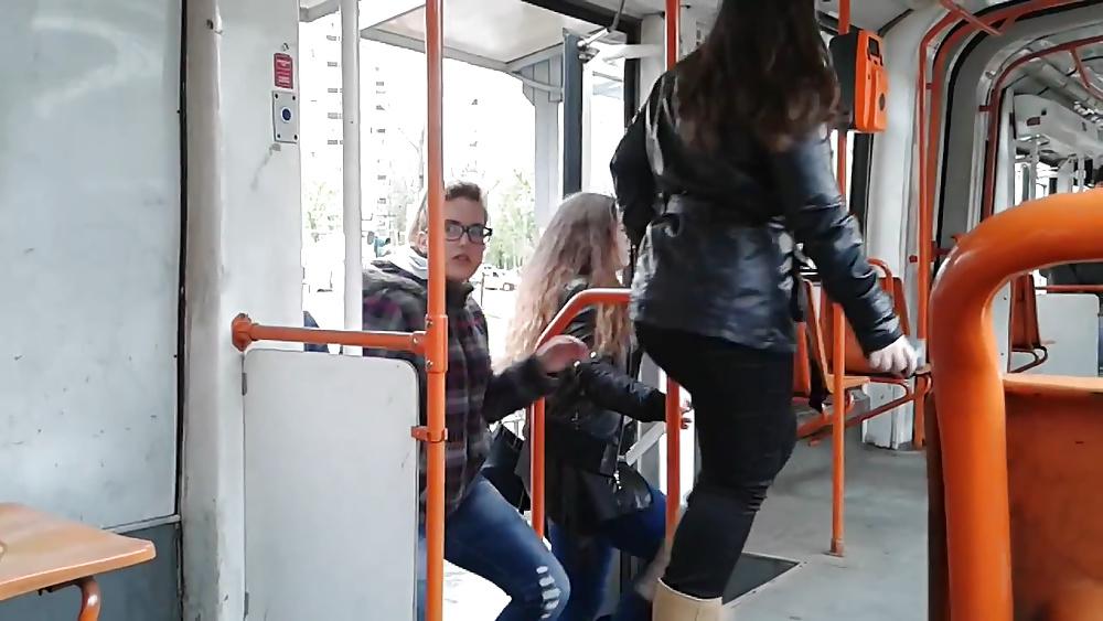 20P Spy old + young in train, bus and tram romanian