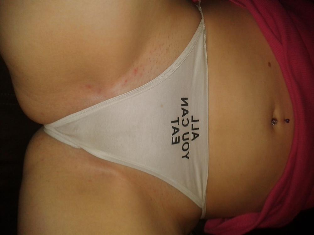16P My sexy wife in har panties and playing