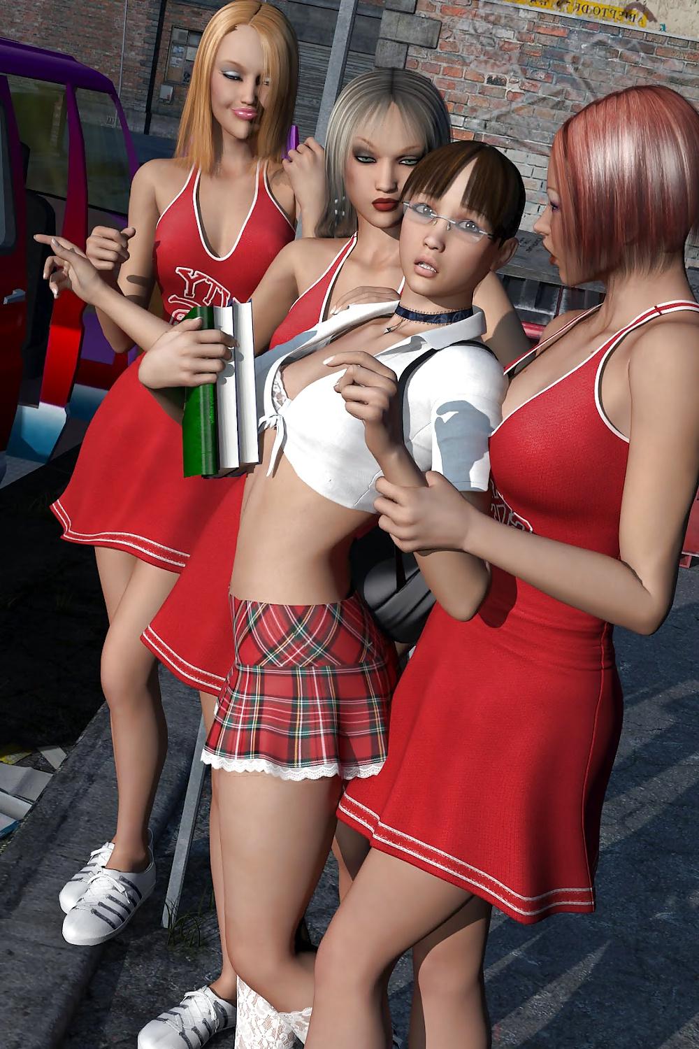 11P First Day In School - 3D Porn