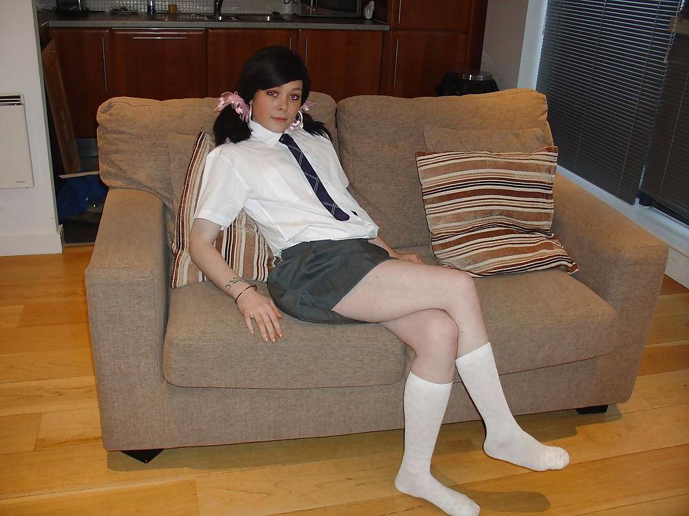 25P Slut ex dressed as school girl