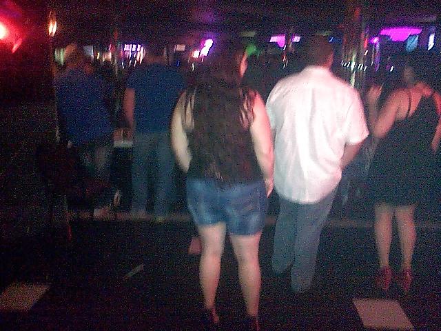 9P My wife at a club where one of my friends happend to be 