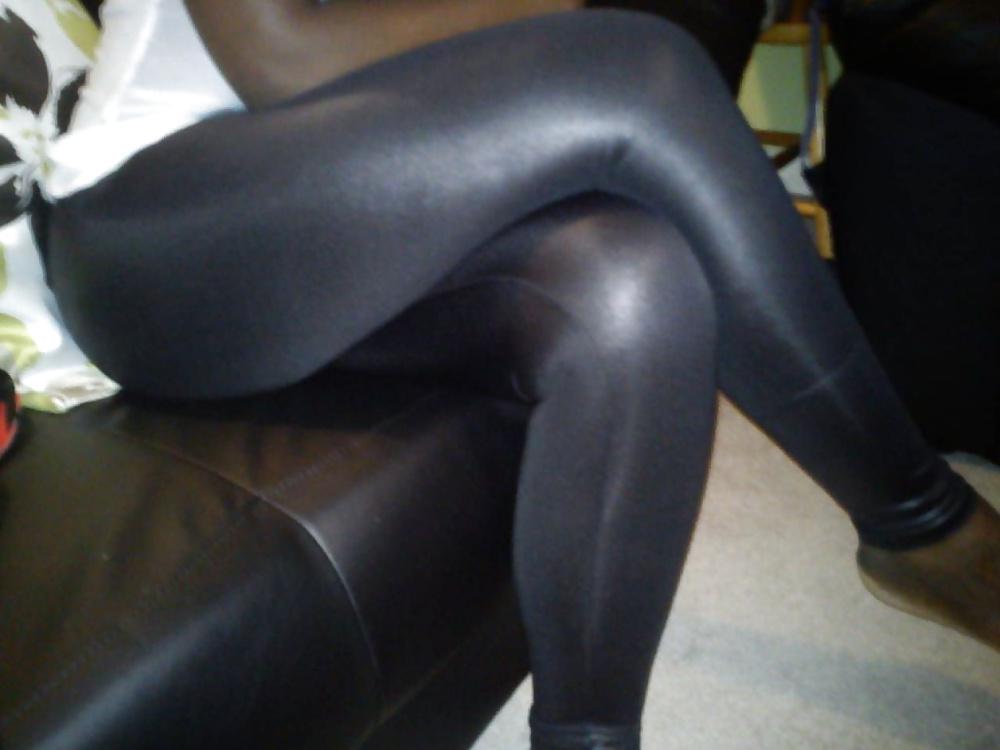 25P Wet-Look Spandex & Latex Leggings #3