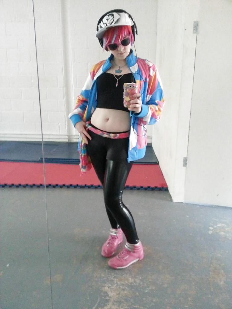 25P Wet-Look Spandex & Latex Leggings #3