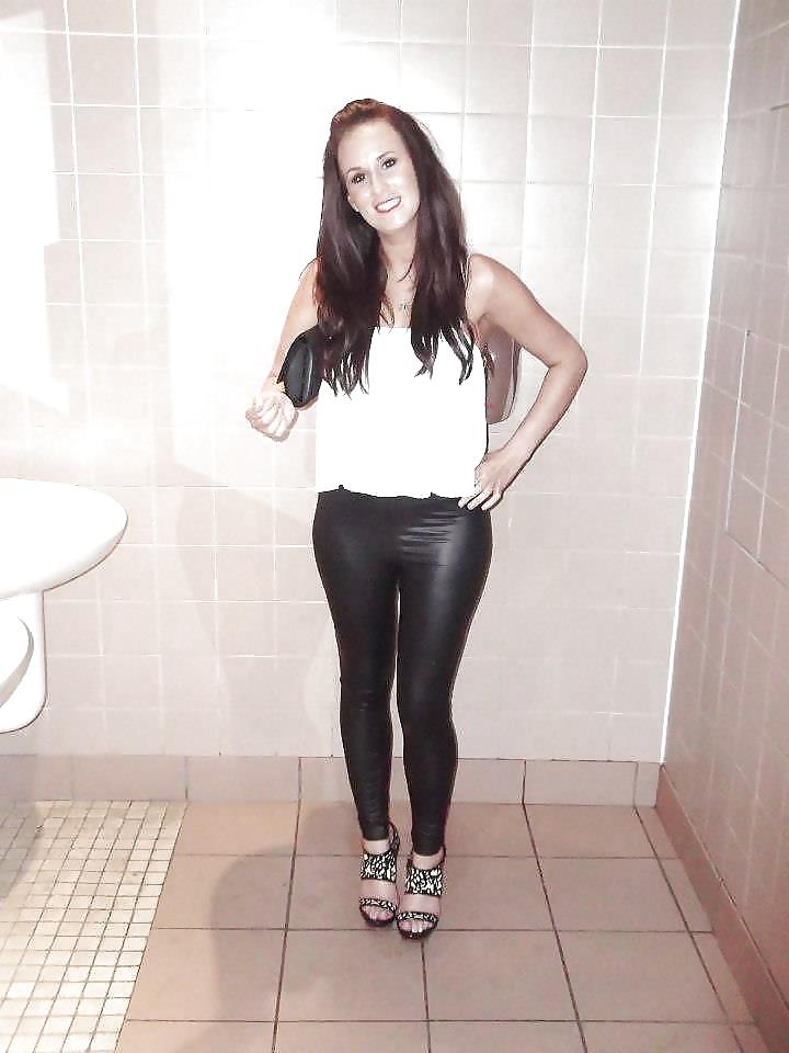 25P Wet-Look Spandex & Latex Leggings #5