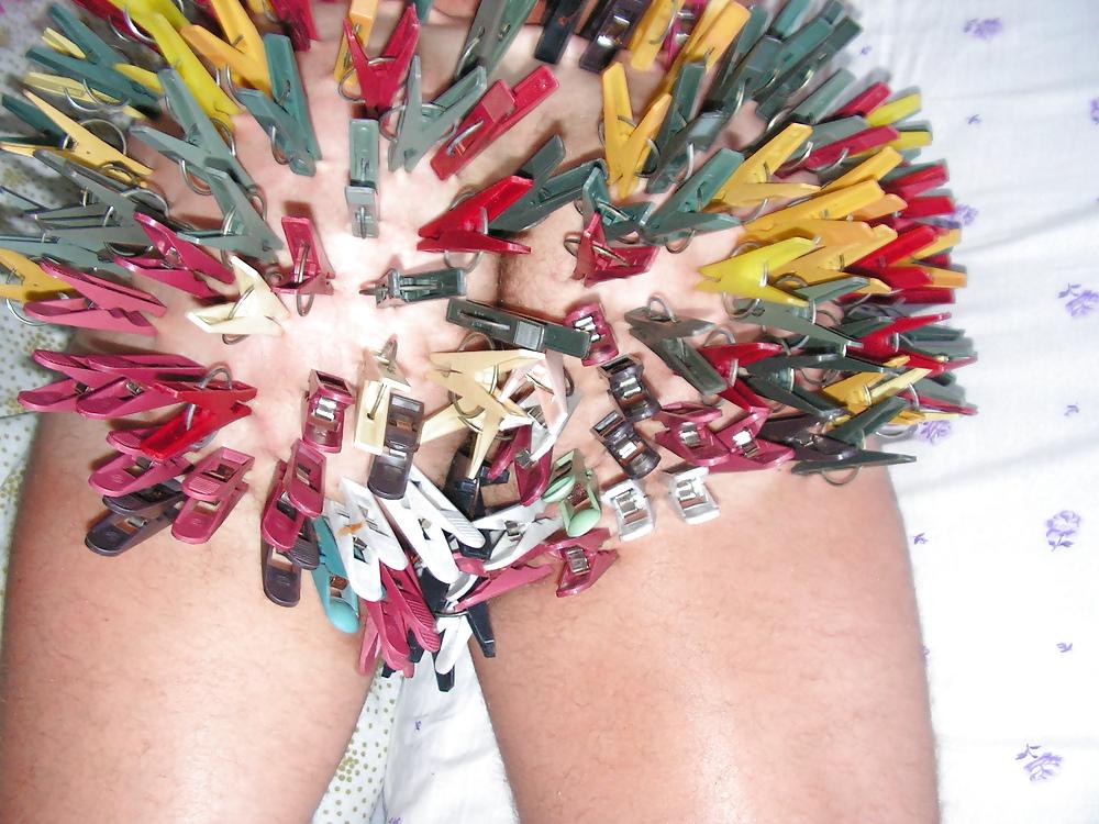 11P BDSM Clothespin ass