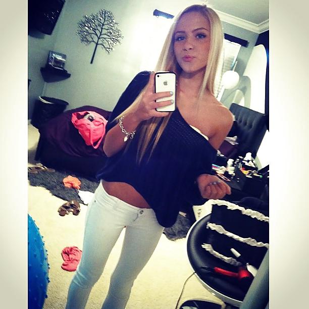 18P Sexy young blond teen girl