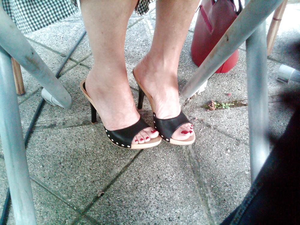 25P My wife in her various mules