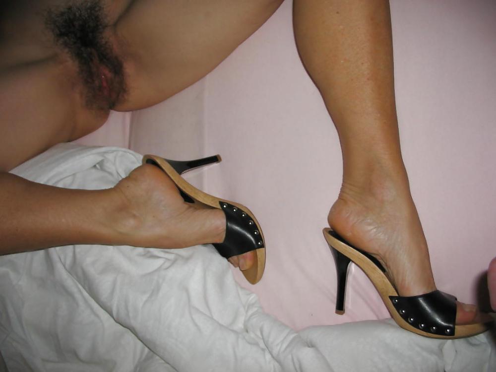 25P My wife in her various mules