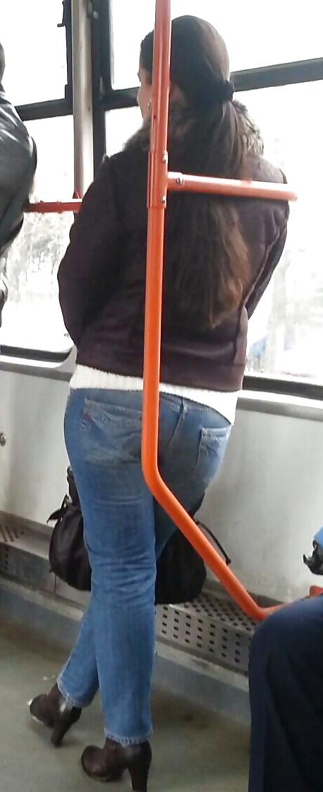 25P Spy old + young in bus, tram and station romanian
