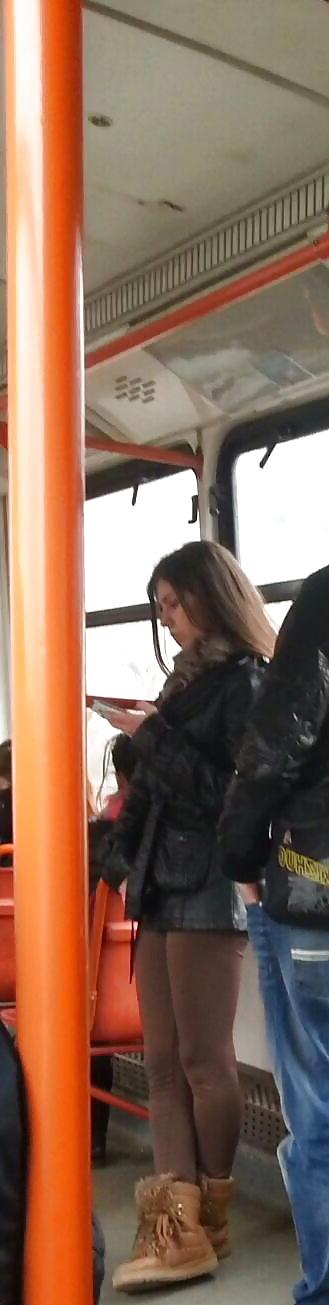 25P Spy old + young in bus, tram and station romanian