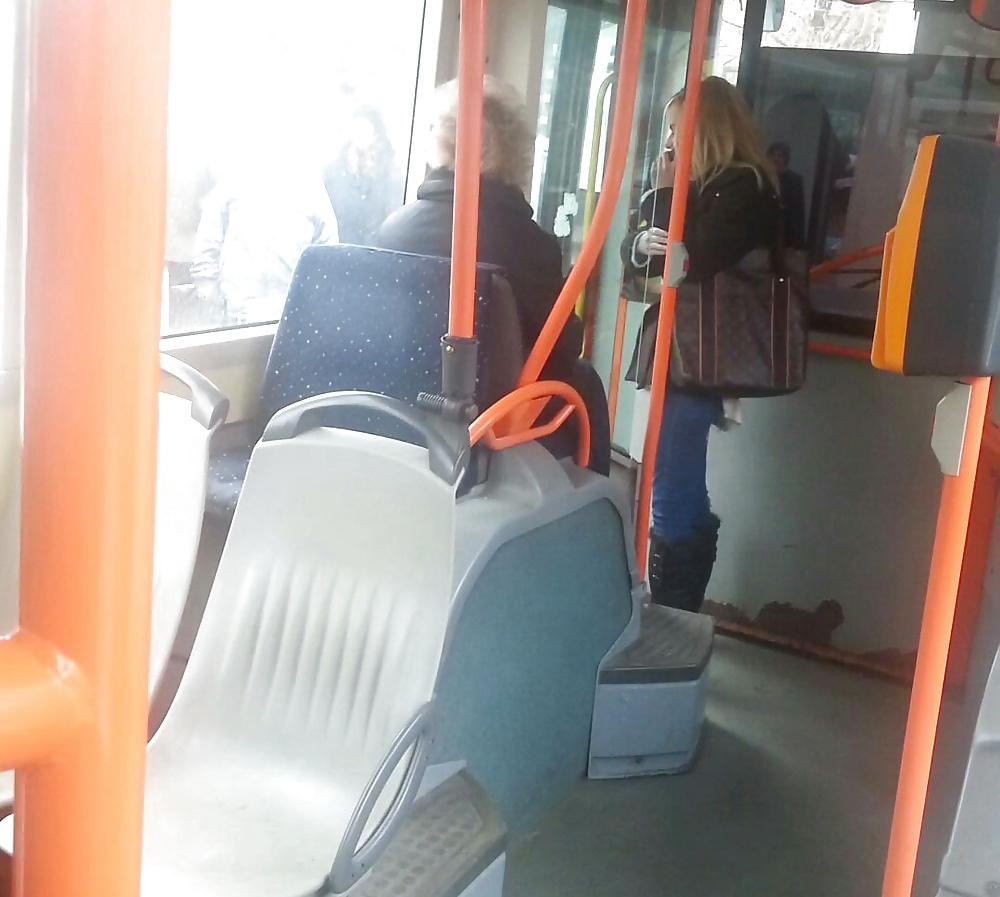 25P Spy old + young in bus, tram and station romanian