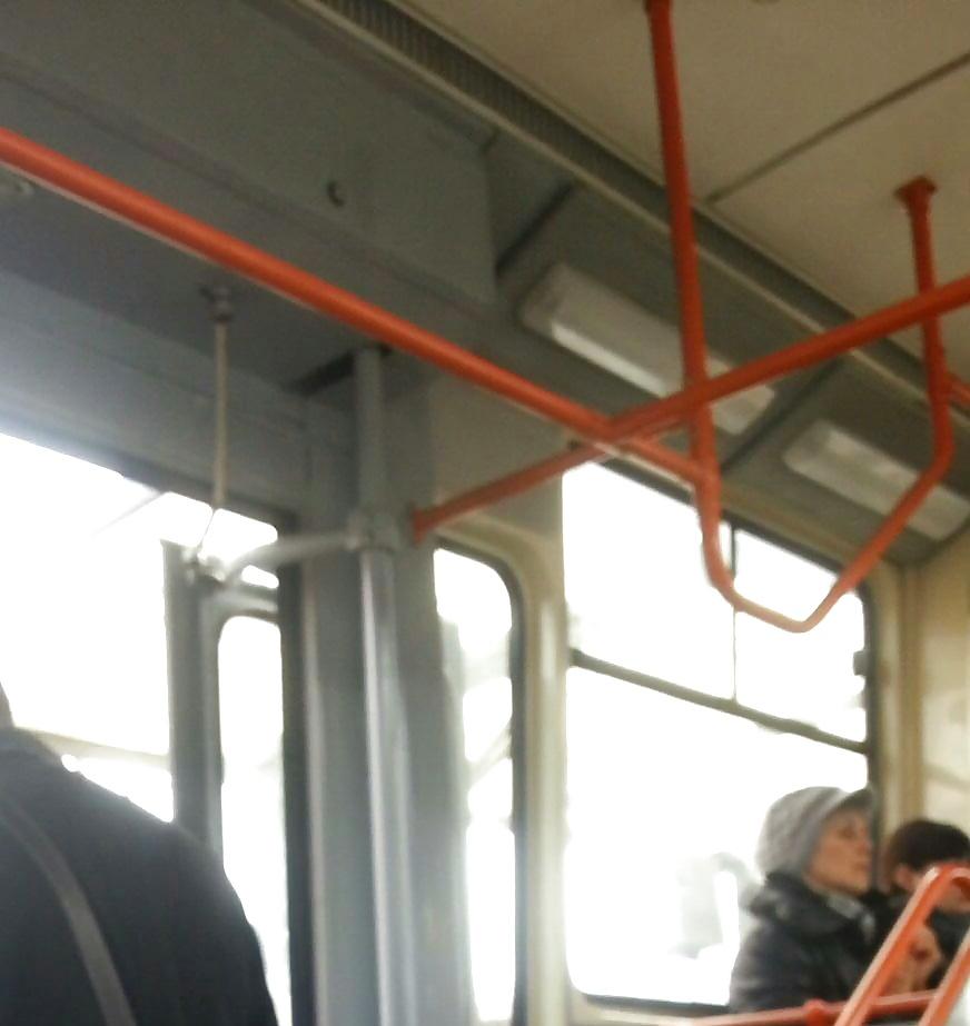 25P Spy old + young in bus, tram and station romanian