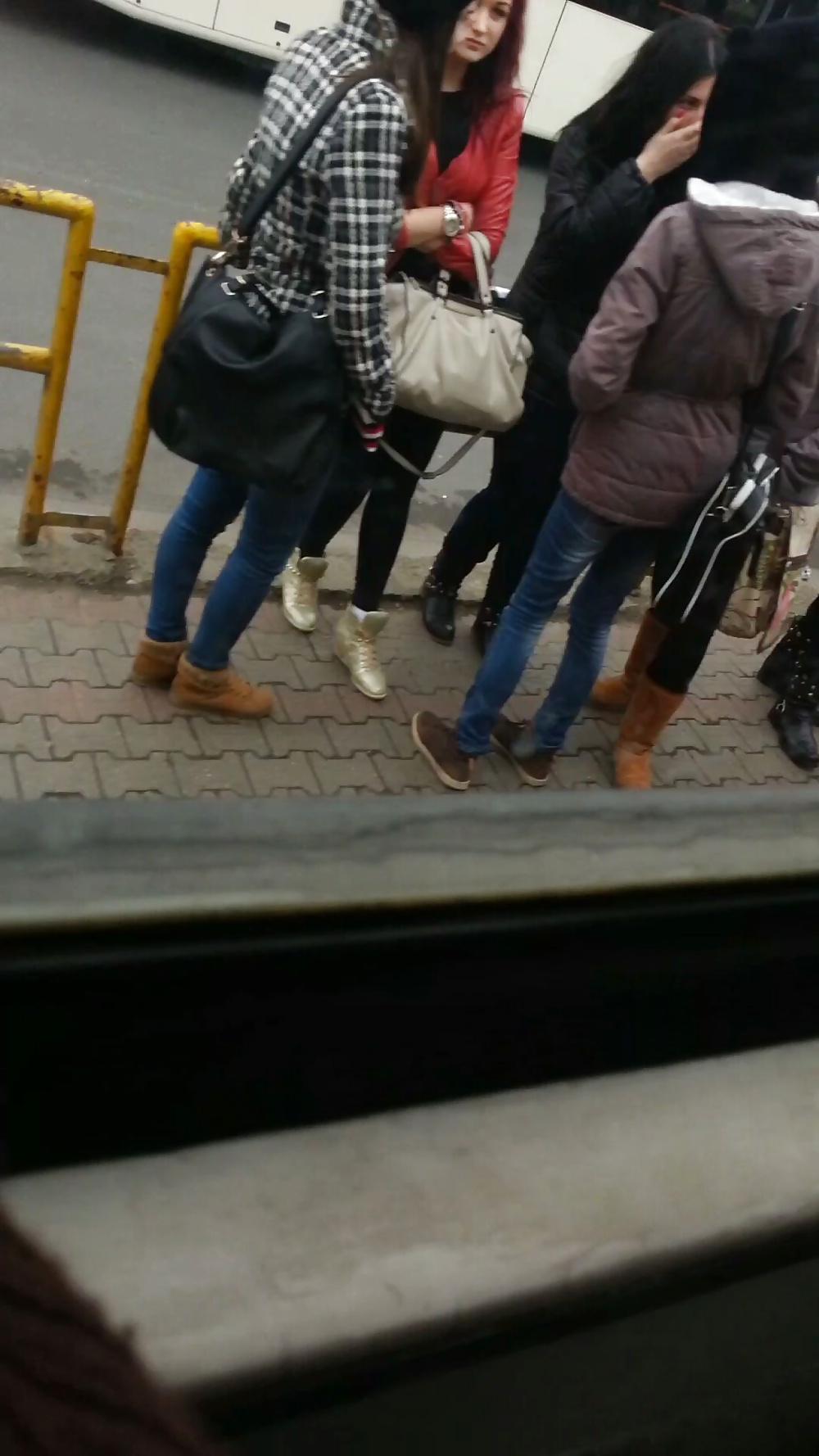 25P Spy old + young in bus, tram and station romanian