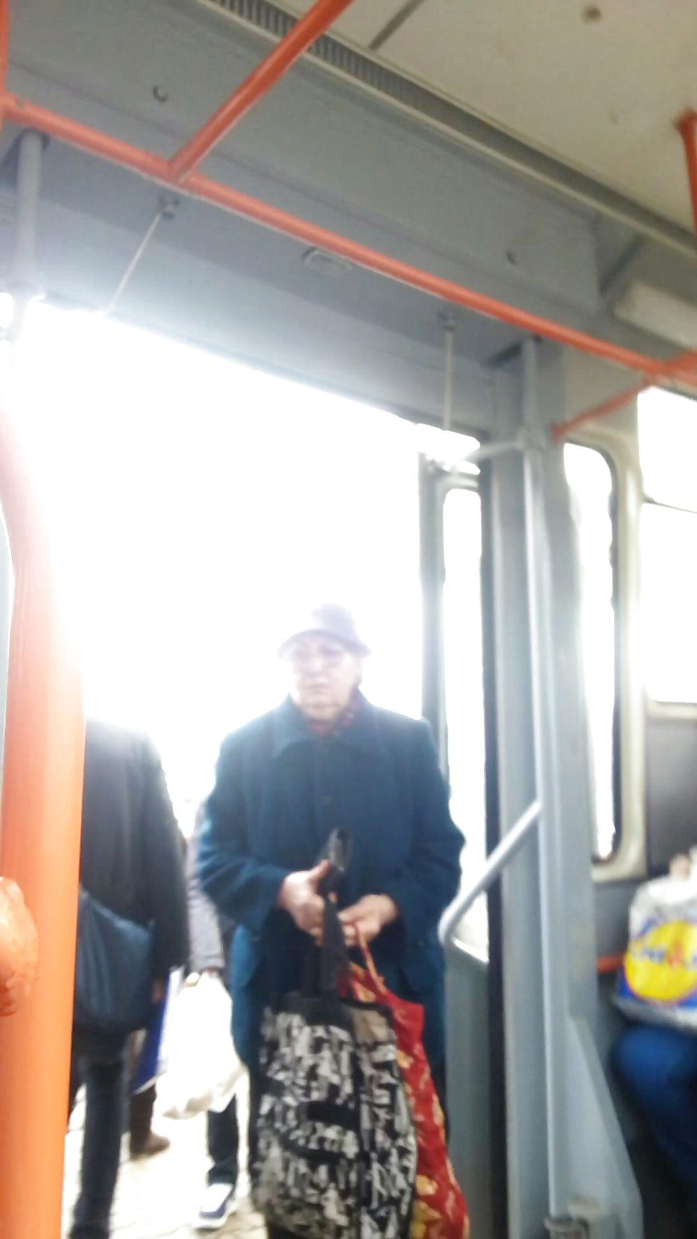25P Spy old + young in bus, tram and station romanian