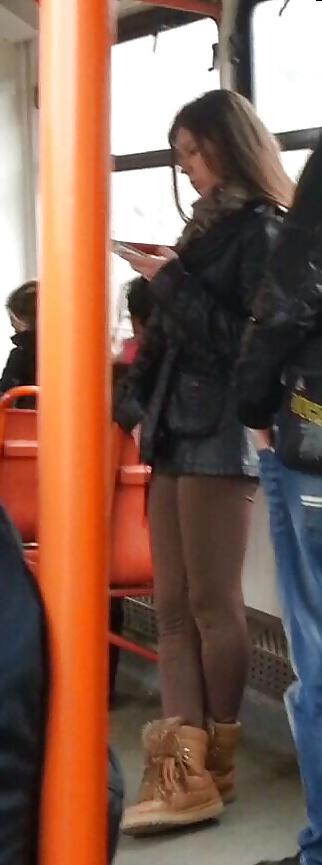 25P Spy old + young in bus, tram and station romanian