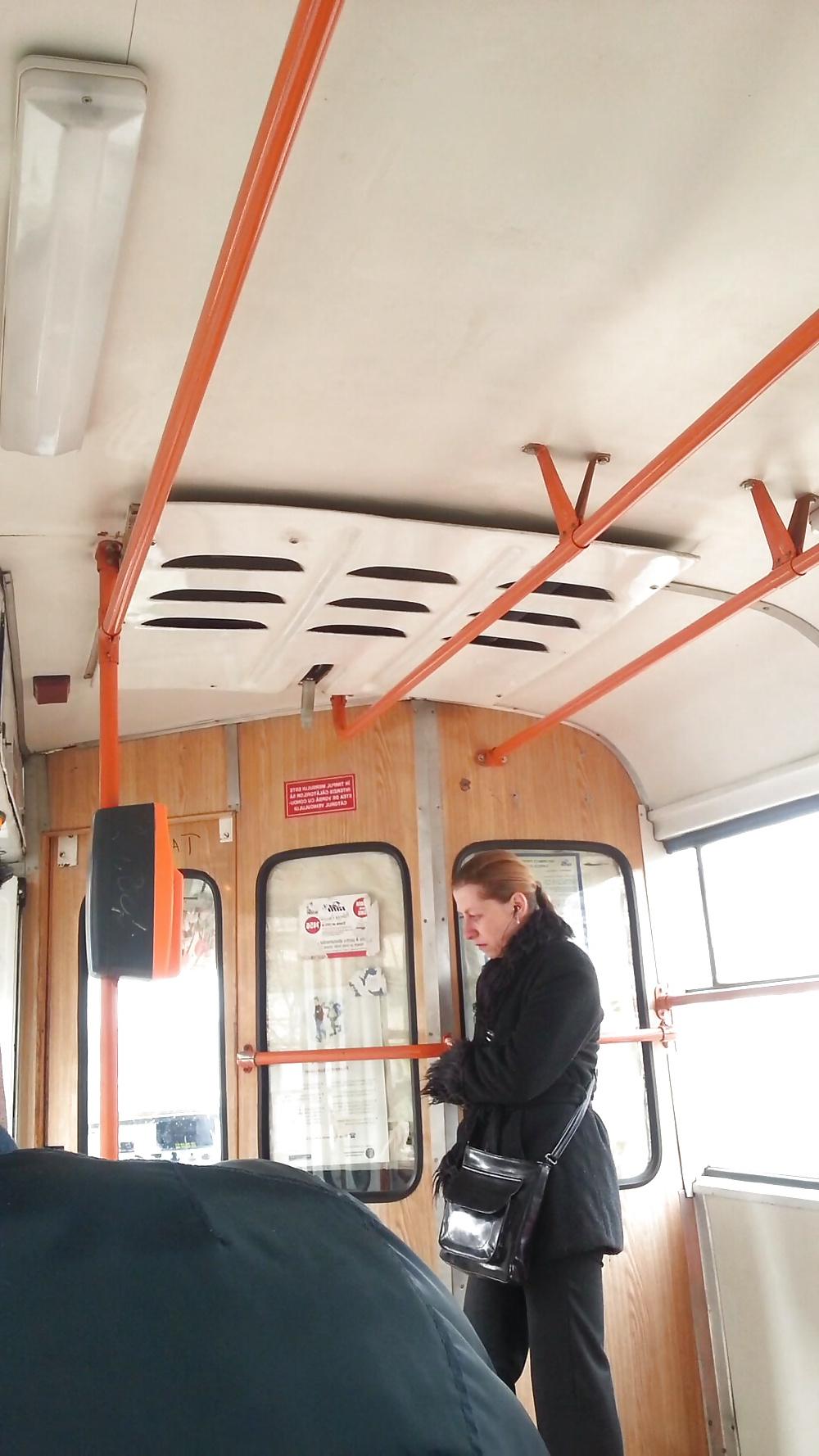 25P Spy old + young in bus, tram and station romanian
