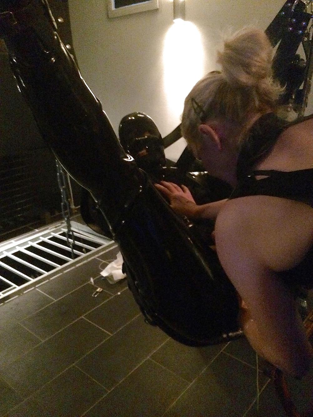 11P Long latex session with two femdoms