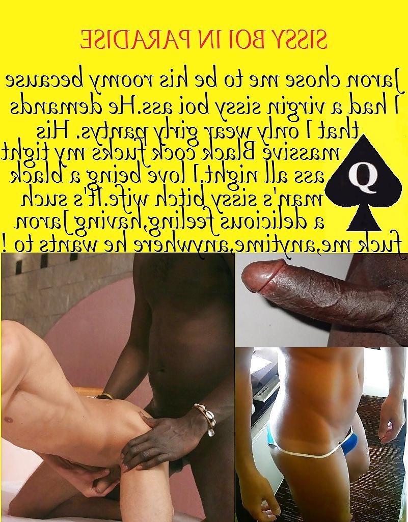 15P Interracial Captions: BBC training their Sissy's 13