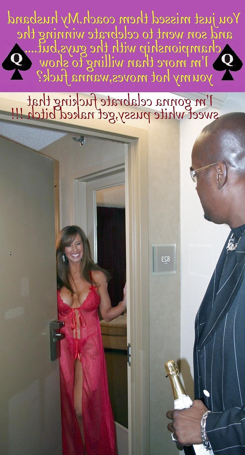 15P Interracial Captions: BBC training their Sissy's 13