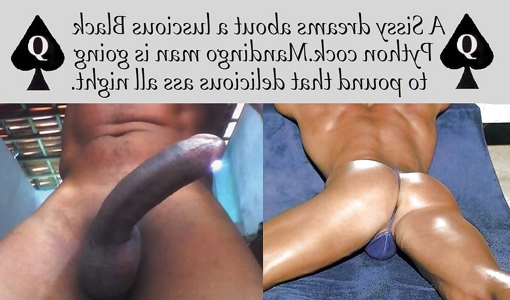 15P Interracial Captions: BBC training their Sissy's 13