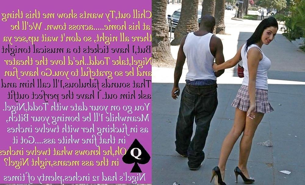 15P Interracial Captions: BBC training their Sissy's 13