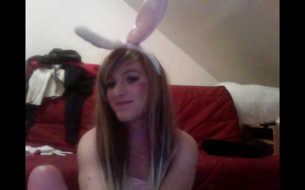 11P As blonde in bunny outfit