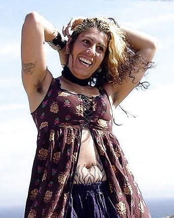 25P Miscellaneous girls showing hairy, unshaven armpits 3