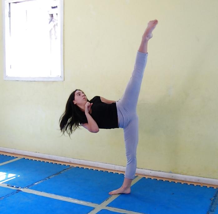 20P Ninja Girl!! Karate gym training day. Ready to kick ass!!