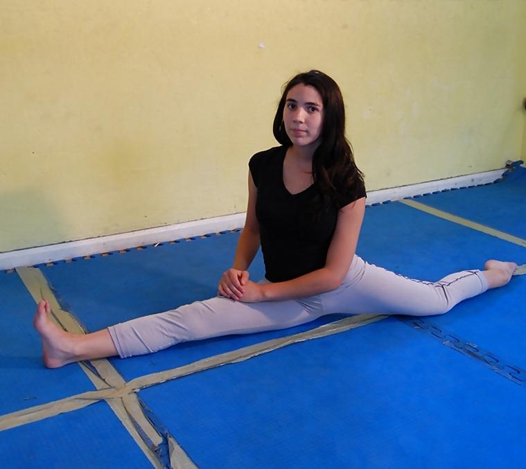 20P Ninja Girl!! Karate gym training day. Ready to kick ass!!