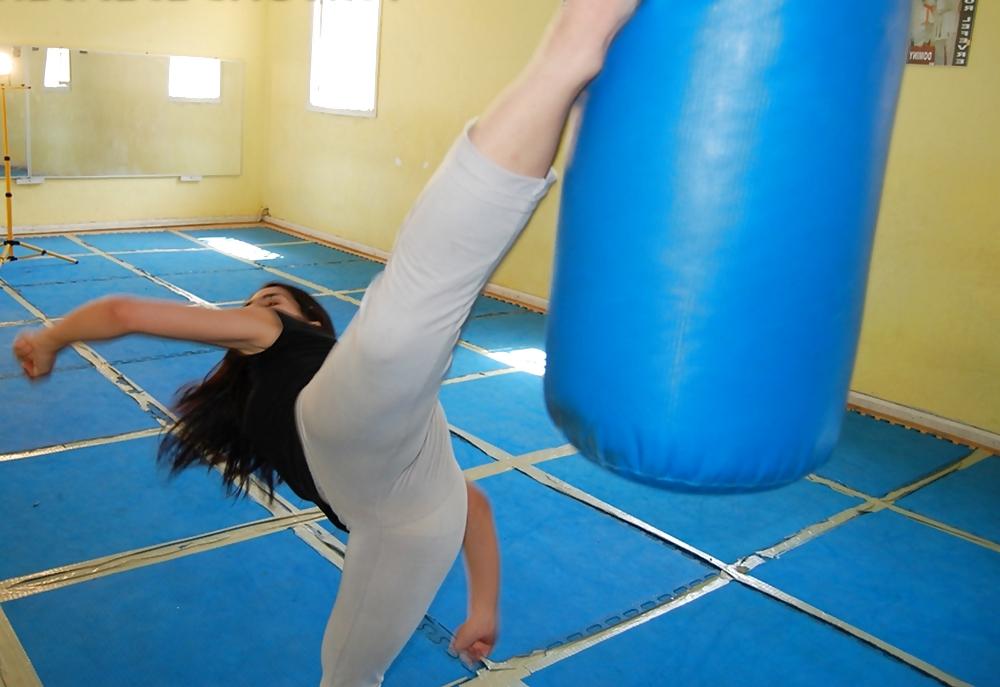 20P Ninja Girl!! Karate gym training day. Ready to kick ass!!