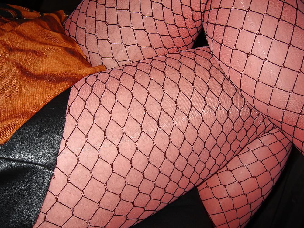 4P Nadine CD heels and fishnet