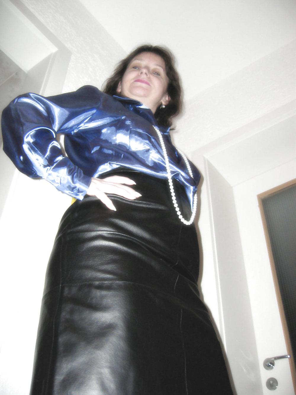 13P MILF saggy tits, hairy bush, satin blouse