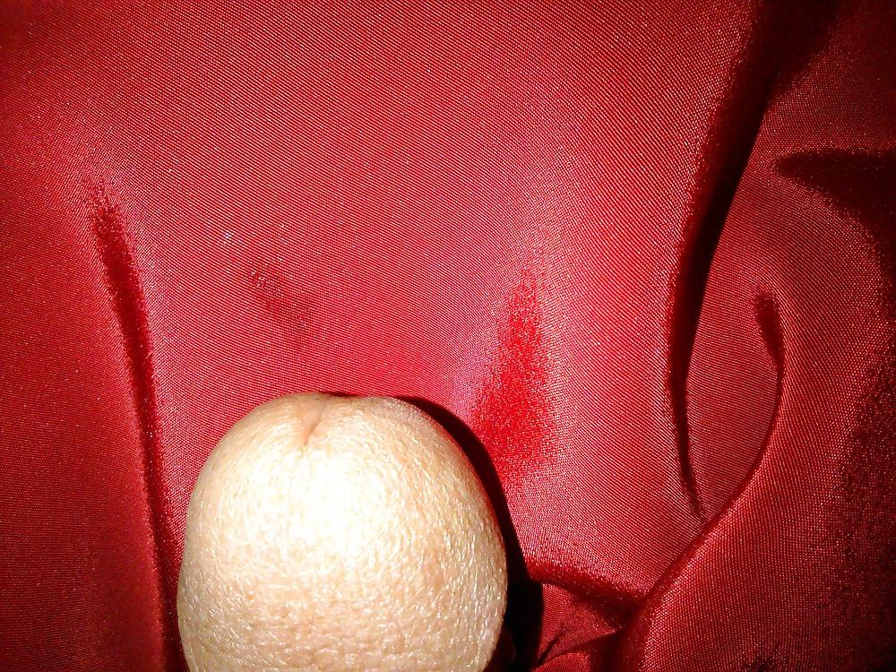 15P Wanking in a red silky kameez