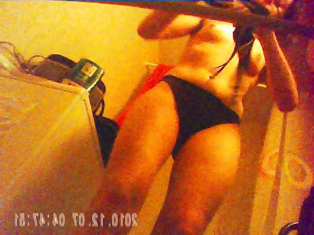 25P 27 yo brunette with great bush caught by spy cam in shower