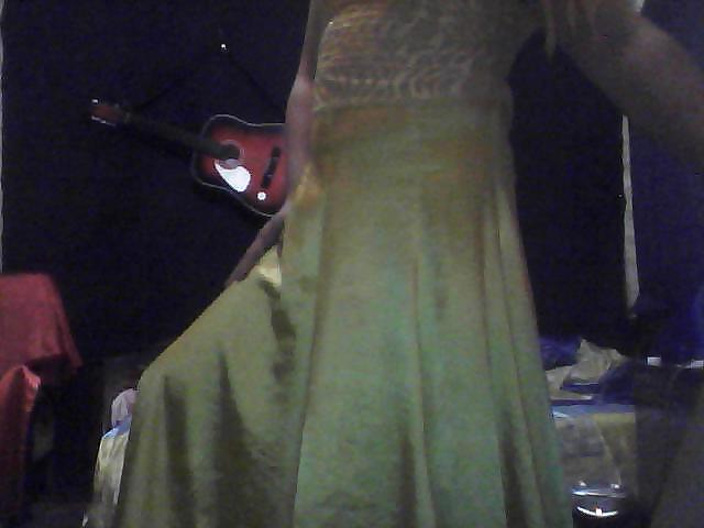 10P Yello satin dress