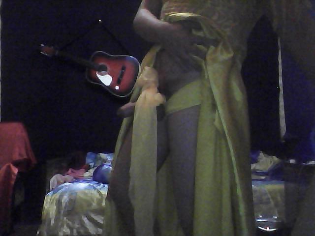 10P Yello satin dress