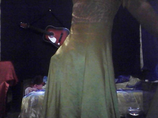 10P Yello satin dress
