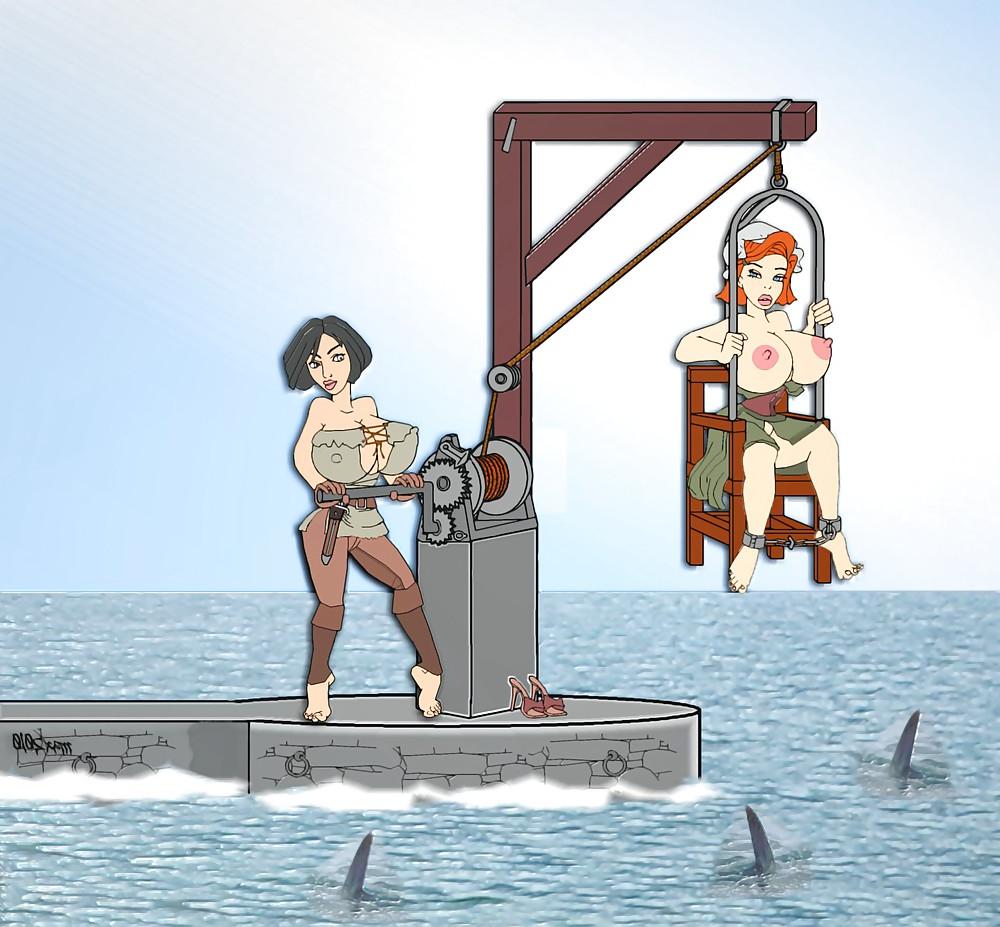 25P Light hearted cartoon women are put through severe BDSM