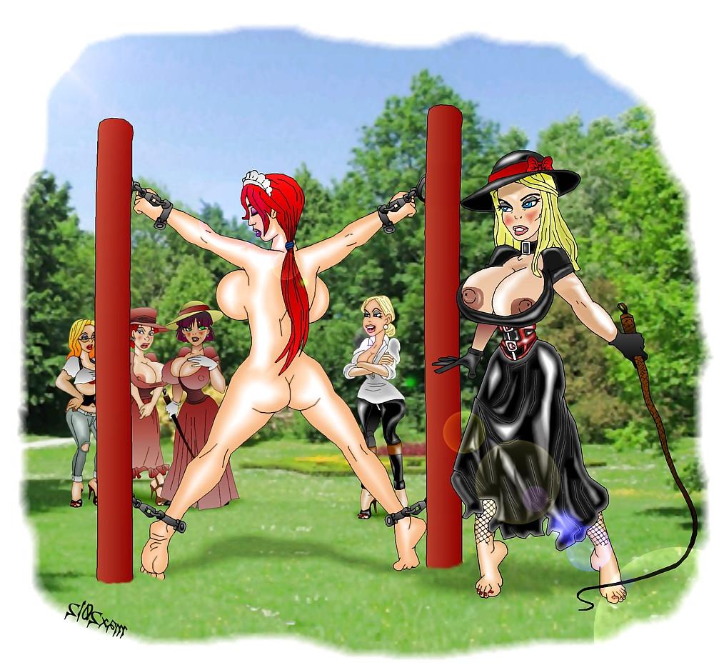 25P Light hearted cartoon women are put through severe BDSM