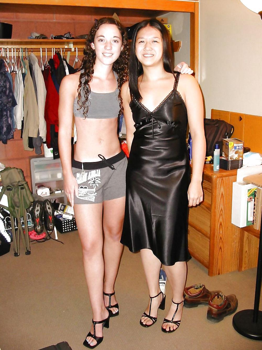 25P Single girl in Satin nighty