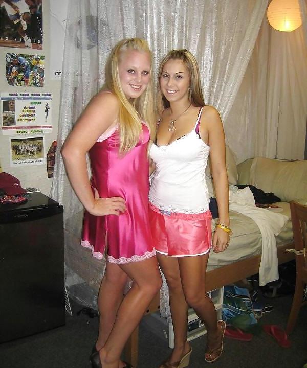 22P Even more sexy satin amateur girls