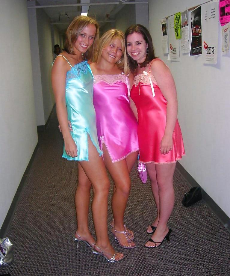 22P Even more sexy satin amateur girls