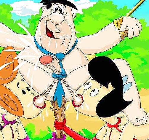 9P Barney and Fred Flintstone BDSM