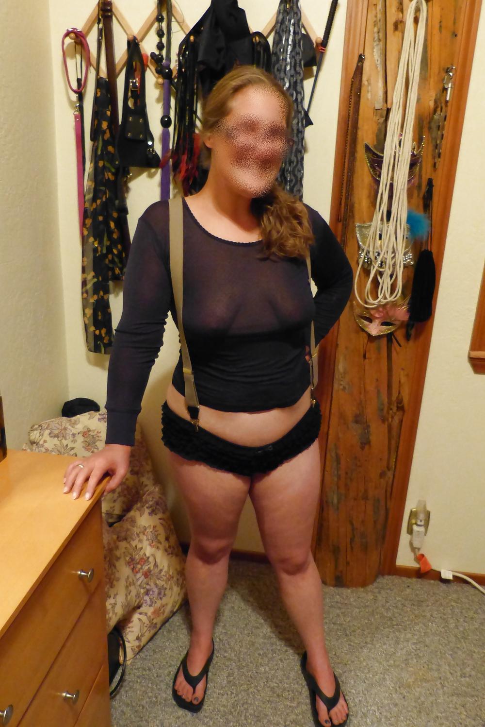 16P My Wife in a Super Cute Outfit with Suspenders