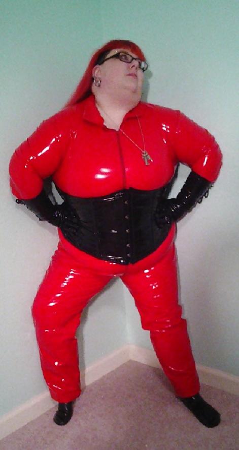 15P BBW mature femdom pvc latex leather strapon 04