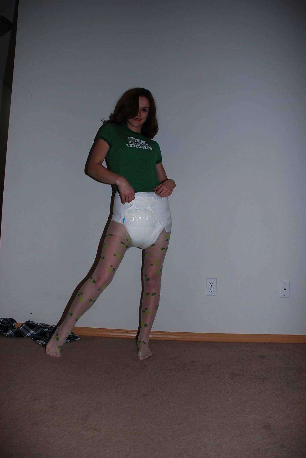 25P Girls in Diaper