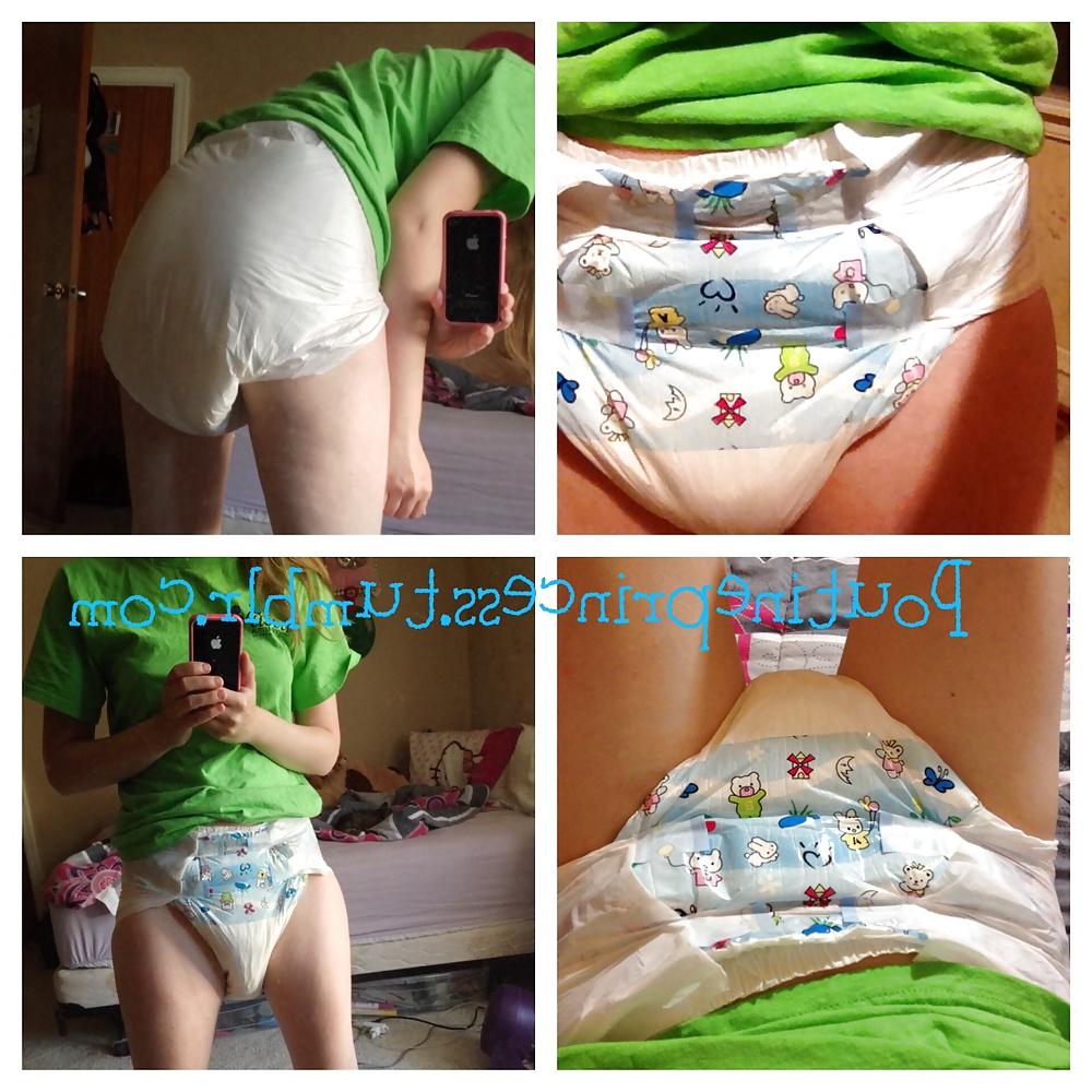 25P Girls in Diaper