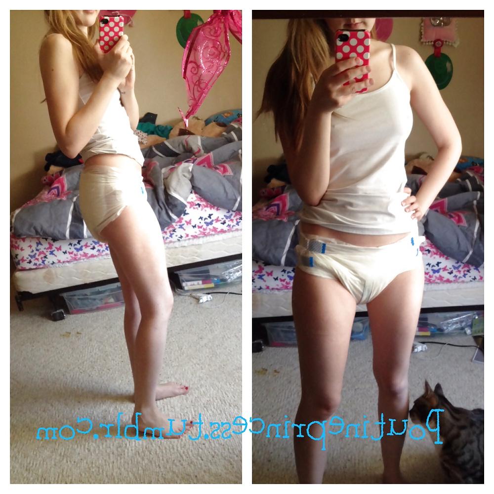 25P Girls in Diaper